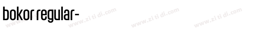 bokor regular字体转换